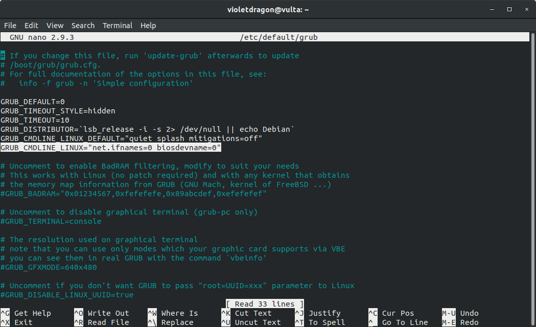 How to rename Interfaces to eth0 in Ubuntu VioletDragons